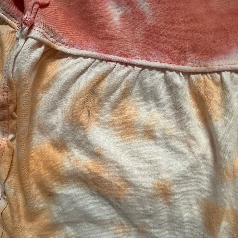 Vanilla Sky Colorful Peach Tie-Dye Sleeveless Fit & Flare Boho Tank Top Womans S - Picture 4 of 7
